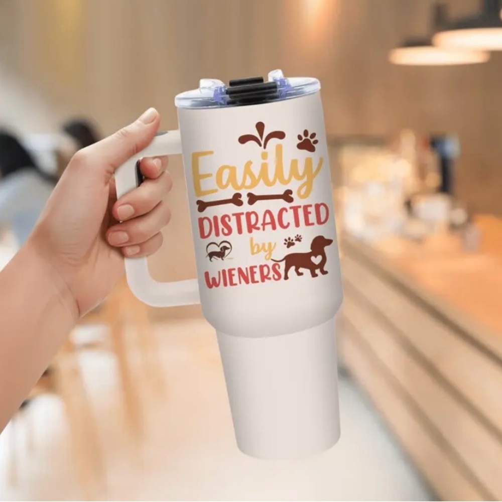 {NEW} Dachshund-Themed Tumbler - 40oz Stainless Steel